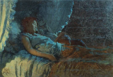 Boldog hajnalt, Angelo Morbelli (1853-1919), olaj, vászon
