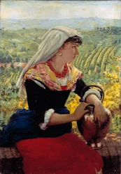 Feleségének portréja Monferrato ruhában