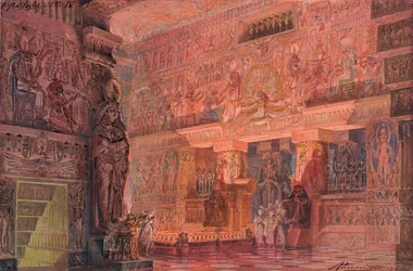 Giuseppe Verdi Opera Aida díszlete, 1923.