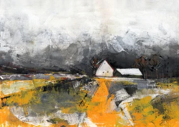 Absztrakt téli farm
