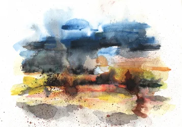 Élénk, absztrakt horizont