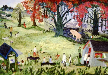 Szarvasgomba vadászverseny, 2001 (akril)
