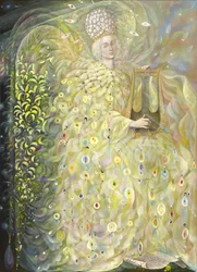 A bölcsesség angyala, 2009 (olaj és levélarany, belga vászon)