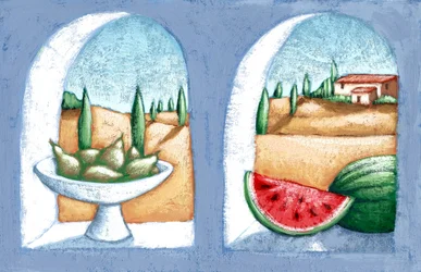 Olasz táj, 2010 (gouache)