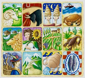 Zodiákus, 2016 (gouache)