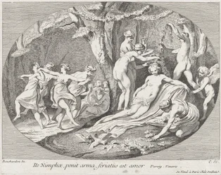 Menjetek nimfák, akik letették a fegyvert, A szerelem pihen!, 1730-60.