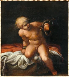 Hercule enfant etouffant les serpents - Hercules infant strangling the serpents ...