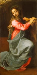 Annibale Carracci (1560-1609) Angyali üdvözlet hölgye, olaj, vászon