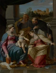 Madonna a gyermekkel és Szent Lúciával, Szent Domonkossal és Franciaországi Szent Lajossal