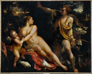Vénusz, Adonisz és Ámor (festmény vászonra)