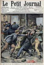 Egy rendőr megsérült az antimilitarista bemutató során Aubervilliers-ben, a Petiter Journal címlapja, január 31.