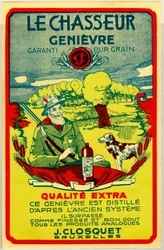 Reklámmatrica jenever italhoz Belgiumból