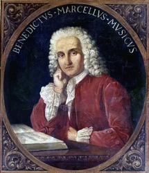 Benedetto Marcello (1686-1739) olasz zeneszerző névtelen festménye a 18. században. Velence