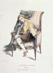 Cherubino karakter a Figaro házasságában, Mozart operájában (1837)