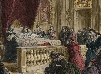 XIV. Lajos halála Versailles-ban, szeptember 1-jén