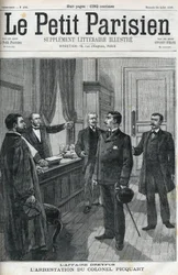Dreyfus-ügy, 1898-ban, Georges Picquart alezredes (1854-1914) letartóztatása. Az 1898-as „le petit Parisien”-ben.