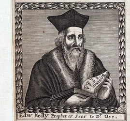 Edward Kelley vagy Edward Talbot (1555-1597) - Névtelen munka, metszet