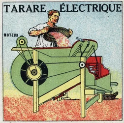 Elektromos szerszámok: egy elektromos tarare keresztmetszete. Névtelen illusztráció 1925-ből. Magángyűjtemény.