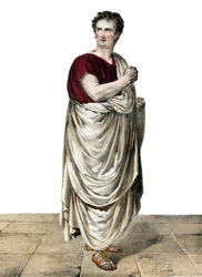 Felicity-Auguste Saillot Desmousseaux francia színész (1785-1854) Roscius szerepében Etienne de Jouy (1764-1846) "" Sylla" című filmjében