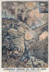 Első világháború 1914-1918 (14-18-as háború). A Vaux-erőd hősies védelme Sylvain Eugène Raynal zászlóaljparancsnokkal (1867-1939). A „Le Petit Journal” című lapban