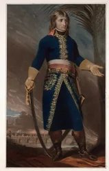 Napóleon Bonaparte tábornok - Anonymous - 1796 - Mezzotint - 57,5x40,3 - Magángyűjtemény