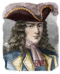 Jean-Bernard Louis de Saint Jean, báró de Pointis (1645-1707), francia admirális és közlegény. századi metszet. Magángyűjtemény.
