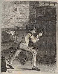 Le convict Blouet - Metszet a „Az elítéltek története a megalkotásuktól napjainkig” (1877) Pierre Zaccone (1817-1895) (Colonia Penale - Büntetőtelep) Magángyűjtemény