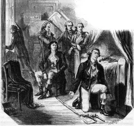 Girondinok 1793. május 31-én (a Girondinok bukása) - Alphonse de Lamartine (1790-1869) metszet a „Histoire des Girondins”-ba 1865-1866 - Magángyűjtemény