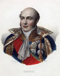 Louis Nicolas (Louis-Nicolas) Davout (1770-1823), Franciaország marsallja - Anonymous - 1835 - Litográfia, akvarell - 32x24 - Magángyűjtemény
