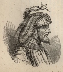 Luchino Visconti (condottiere) - Lucien Visconti - Lucchino - 1287-1349 - metszet