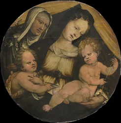 Madonna és gyermeke a Keresztelő Szent János csecsemővel és Szent Klárával