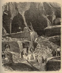 Saint-Genies (Saint Genies) márványbánya - Dordogne - "" PATRIE" vésés" - LEÍRÁS PINTUREQUIREQUE DE LA FRANCE EN 6 KÖTET: LUCIEN HUARD - 19. század vége