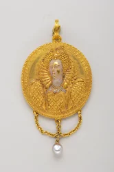 1589-es érem I. Erzsébet királynő tiszteletére. Offverse (XVI. század)