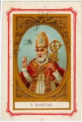 Jámbor kép: Justin of Chieti (kromolitográfia)