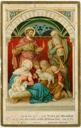 Jámbor kép: A betlehem (kromolitográfia)