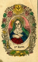 Jámbor kép: Szűz Mária (Epinal print)