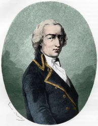 ARMAND LOUIS portréja GONTAUT BIRON, DUC DE LAUZUN francia katona portréja - Armand-Louis de Gontaut Biron Lauzun hercegének portréja (Biron-Lauzun) (1758-1793) - 1863-as metszet a „Le Livre Rouge-ban – Histoire De L