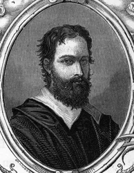 Bartolomeo Ramenghi Bagnacavallo (kb. 1484-1542) olasz festő portréja. armengaud 1859-es metszete Európa - Olaszország galériáiban. Magángyűjtemény.