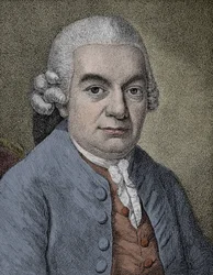 Carl Philipp Emanuel Bach (Emmanuel) (1714-1788) német zeneszerző portréja (metszet)