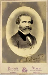 Giuseppe Verdi (1813-1901) olasz zeneszerző portréja. 1850 körül.Magángyűjtemény.Milánó