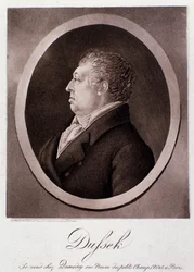 Jan Ladislav Dussek portréja (metszet)