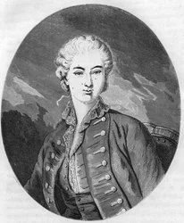 Jeanne Becu grófnő (vagy Madame) du Barry (1743-1793), XV. Lajos utolsó szeretője portréja – Metszet 1863-ból a „Le Livre Rouge – Histoire De L’echafaud en France” című művében, Dupray de La Maherie. Magángyűjtemény.