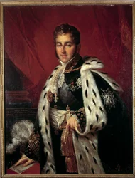 Jules Auguste Armand Marie, de Polignac herceg (1780-1847) a Tanács elnökének portréja A XIX. századi névtelen festmény. Magángyűjtemény