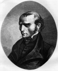 Louis Pierre Louvel (1783-1820), Berry hercegének 1820-as gyilkosának portréja - 1863-as metszet Dupray de La Maherie „Le Livre Rouge - Histoire de l