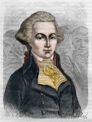 Marguerite Elie Guadet francia politikus (1758-1794) portréja. Metszet 1866-ból Adolphe Thiers „Histoire de la Revolution francaise” c. Magángyűjtemény.