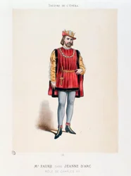 Faure úr portréja VII. Károly király tolmácsolásában Honegger Joan of Arc at the Bucher című operájában