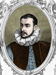 Paolo Caliari portréja mondta Paolo Veronese (1528-1588) olasz festő. Armengaud 1859-es metszete Európa - Olaszország galériáiban. Magángyűjtemény.