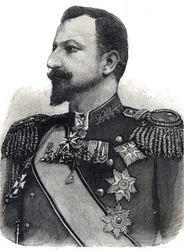I. Ferdinánd bolgár herceg (1861-1948) portréja. Metszet a „Le Peute Parisien”-ben