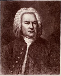 Johann Sebastian Bach német zeneszerző portréja (metszet. XIX. század)