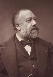 Gustave Nadaud (1820-1893), névtelen Chansonnier portréja. Albumin Photo. Magángyűjtemény